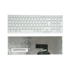 Клавиатура для ноутбука Sony Vaio VPC-EE белая с рамкой