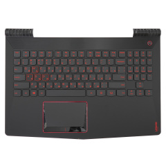 Клавиатура для ноутбука Lenovo Y520-15IKBN черная c черным топкейсом