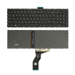 Клавиатура для ноутбука HP Pavilion 250 G6 черная без рамки, с подсветкой